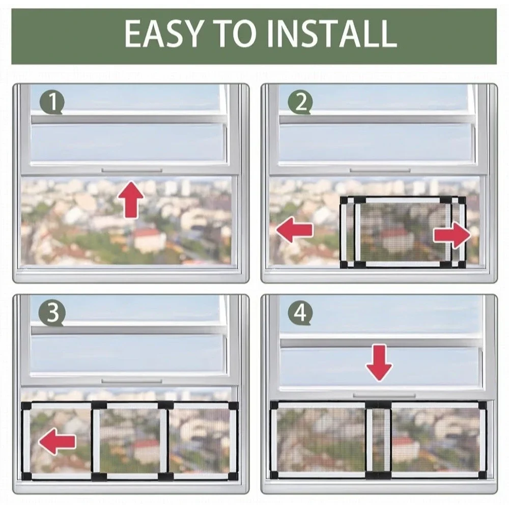 Durable Fiberglass Expandable Window Screens 4-Pack 15.74